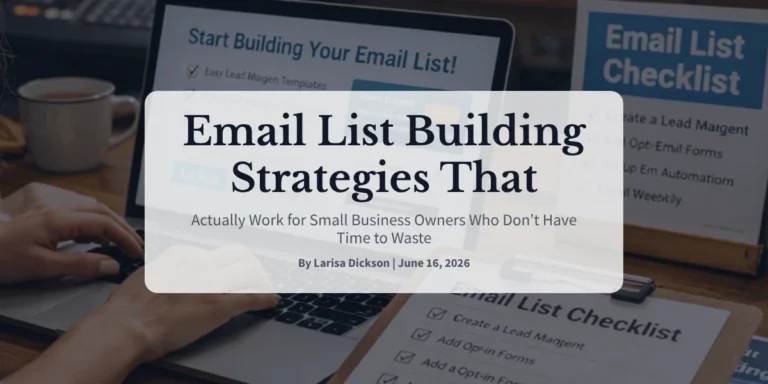Email List Building Strategies That Actually Work for Small Business Owners Who Don’t Have Time to Waste