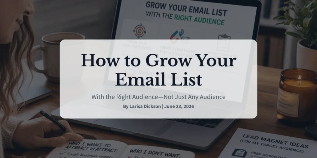 How to Grow Your Email List With the Right Audience—Not Just Any Audience