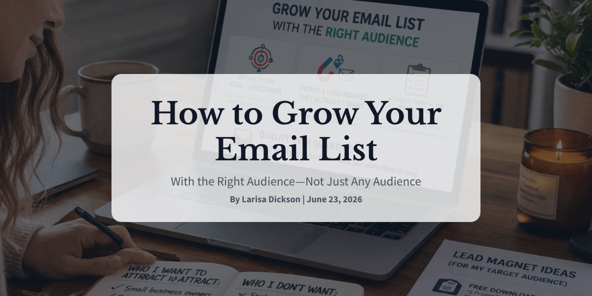 How to Grow Your Email List With the Right Audience—Not Just Any Audience