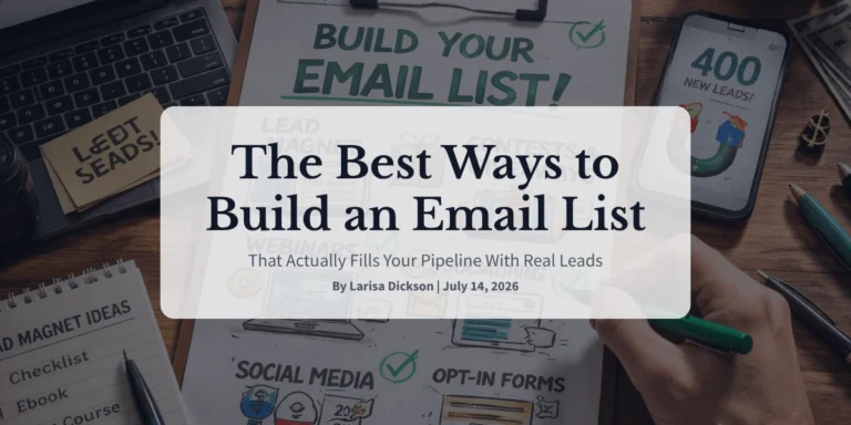 The Best Ways to Build an Email List That Actually Fills Your Pipeline With Real Leads