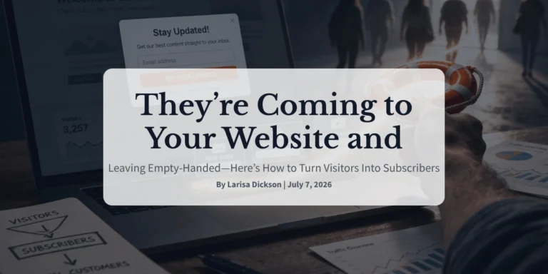 They’re Coming to Your Website and Leaving Empty-Handed—Here’s How to Turn Visitors Into Subscribers