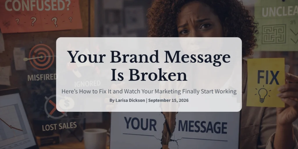 Your Brand Message Is Broken—Here’s How to Fix It and Watch Your Marketing Finally Start Working